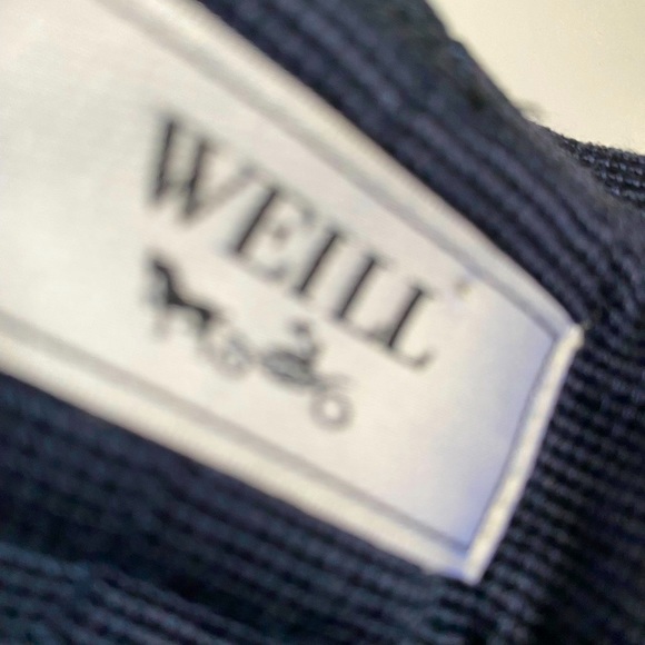 WEILL PARIS Pants - Navy Stretch Knit with Seam - Picture 2 of 5